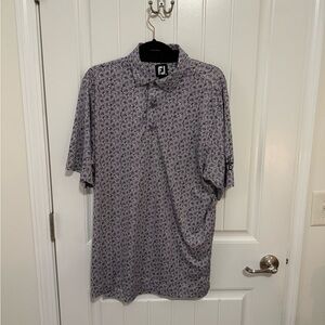 FootJoy Purple Geometric Print Men’s Golf Polo